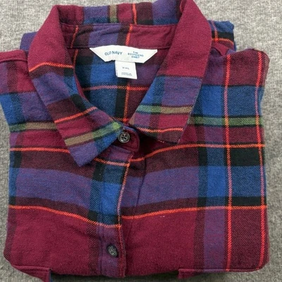 Camisa Old Navy The Boyfriend XXL Azul Rojo Franela a Cuadros *LEER* Foto 1 de 4