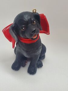 Black Lab Puppy Ornament  Super Cute Great Gift. 
