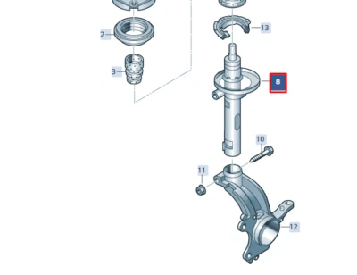 New SEAT IBIZA V KJ1 Front Left Shock Gas Absorber 2Q0413031BF NO DUTY TO 🇺🇸 Foto 1 de 4