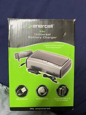 Enercell 8-Bay Universal Battery Charger, Charges AA, AAA, C, D & 9V - Image 1 of 4