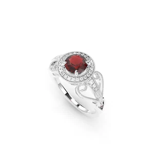 Anillo de plata de ley 925 creado en laboratorio con piedras preciosas de rubí hecho a mano envío gratuito - Imagen 1 de 34
