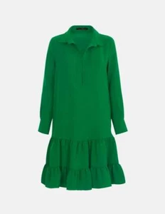 Carolina Herrera Flared Crepe Dress With Ruffles - Picture 1 of 4