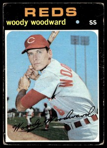 1971 Topps 496 Woody Woodward   Cincinnati Reds  Baseball Card