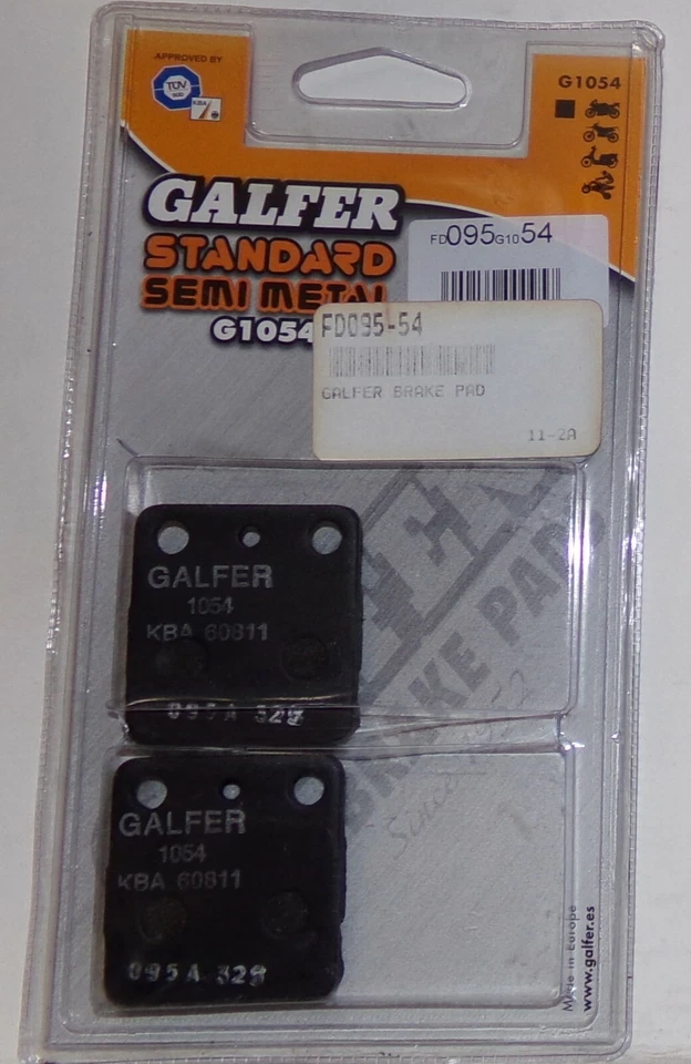 ALMOHADILLAS ESTÁNDAR GALFER FD095G1054 KAWASAKI KX65 03-2012 Foto 1 de 1