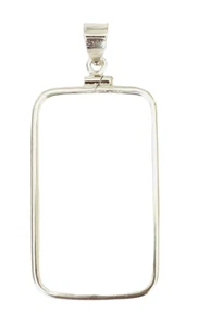 Sterling silver screw top Bezel frame For 1 oz ounce Credit Suisse Gold Bar - Picture 1 of 3