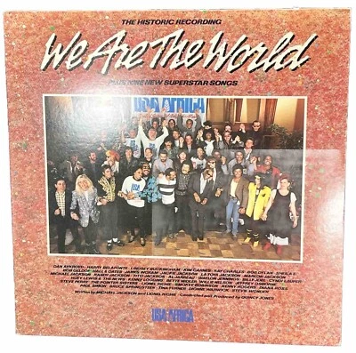 USA For Africa We Are The World Vinyl LP Original Cover Sleeve Michael Jackson - Image 1 of 4