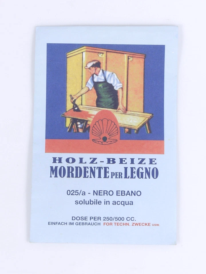 PRL) MORDENTE LEGNO 025/A NERO EBANO SOLUBILE ACQUA DOSE 250/500 cc WILBRA WOOD - Immagine 1 di 2