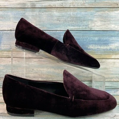 Nine West Womens 5.5 Loafers Dress Formal Church Evening Flat Shoe Purple Velvet - Image 1 of 4