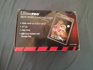 "Nuovi toploader in vinile trasparente Ultra Pro 200 porta carte semirigidi 2,5"" × 3,5" - Foto 1 di 9