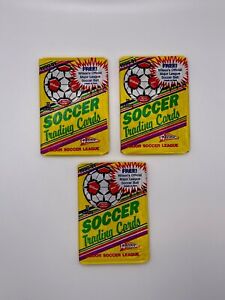 Pacific 1990-91 Major Soccer League Trading Cards : 3 Factory Sealed Packs