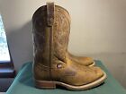 Mens 9.5 D Square Toe ICE Roper Work Western Cowboy Boots USA Made Leather