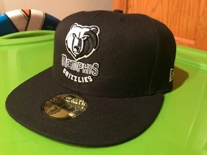 NBA New Era 5950 59Fifty Memphis Grizzlies Black Hat Cap Size 7 1/4 - Bild 1 von 2