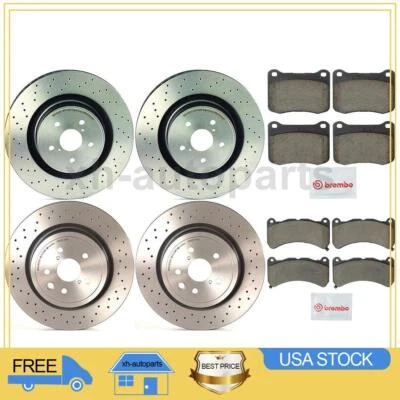 6 Pastillas de freno delanteras Rotor de freno para Lexus IS F 2008 2009 2010 2011 2012 2013 2014 Foto 1 de 4