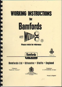 Manual de instrucciones de trabajo para operador de cortadora de césped Bamfords ""422 Wizzler - Imagen 1 de 1