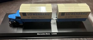DV8300 SCHUCO 1/43 MERCEDES BENZ L6600 LOWENBRAU 1950’s Truck & Trailer In Case - Picture 1 of 3