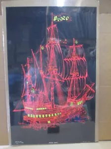 PEACE SHIP 1 BLACK LIGHT VINTAGE POSTER 1971 CNG3334 - Picture 1 of 5