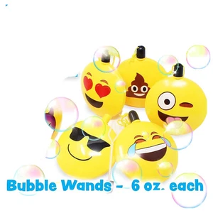 Emoji bubbles party favors 6oz fun goodies 4 Pack - Picture 1 of 6