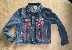 DEF LEPPARD DENIM HANDMADE JACKET- BETTER TO BURN OUT THAN FADE AWAY- PHOTOGRAPH - Picture 1 of 11