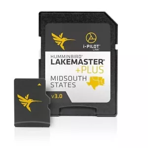 Humminbird 600009-8 LakeMaster Midsouth States Plus V3 Digital GPS Maps Micro - Picture 1 of 3