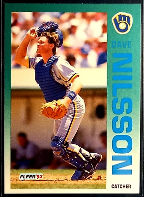 DAVE NILSSON 1992 FLEER UPDATE BASEBALL #U-37 ROOKIE RC BREWERS AUSTRALIA - Image 1 of 2