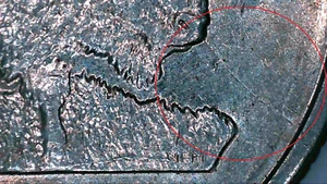 2005 P Kansas Quarter Error - Spitting Bison - Crack in Grass - Chips on Lips - Picture 1 of 4