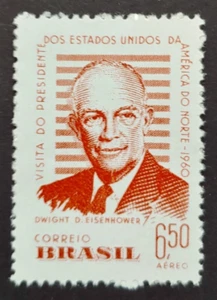 1960 PRESIDENT EISENHOUWER VF MNH BRASIL BRAZIL K2 - Picture 1 of 1