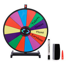 24" Prize Wheel 14 Slots Spinning with Stand Dry Erase Fortune Game Carnival