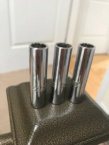 USED PROTO 4711LT USA MADE DEEP SOCKET 1/4" DRIVE 11/32" 3 pack - Picture 1 of 2