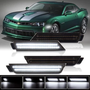 For Chevy Camaro 2010-2015 4pcs Front Rear Dynamic White LED Side Marker Lights - Picture 1 of 12