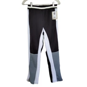 Boys 18 Athletic Pants Zip Leg Black White Gray New MSRP $46 LR Scoop  - Picture 1 of 8
