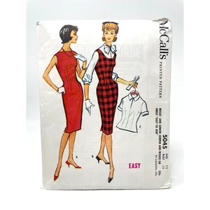 McCall's 5045 ärmelloses Etuikleid, Bluse Größe 12, Brustumfang 32 datiert 1959 - Bild 1 von 2
