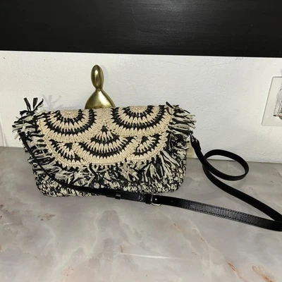 Bandolera sin asas Patricia Nash Loulia tejida especial negra natural nueva con etiquetas Foto 1 de 4