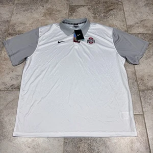 Nike Ohio State Buckeyes Preseason weiß grau Dri Fit Poloshirt Herren 3XL - Bild 1 von 10