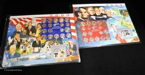 2009 P&D Uncirculated Mint Set Postal Commemorative Society Coins & Stamps - Picture 1 of 5