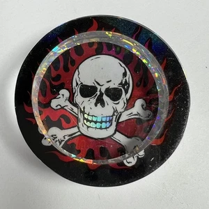 POG Totenkopf rote Flammen Kunststoff Slammer dickes Acryl 90er - Bild 1 von 4