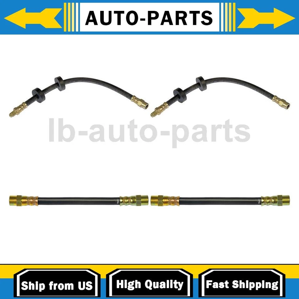 Front Rear Brake Hose Dorman 4PCS For Audi 4000 1.7L 1981 - Image 1 of 4