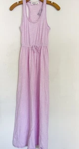 Abercrombie Fitch Kids Girls T Shirt Dress L Lilac Maxi Lace Beach Racerback - Picture 1 of 9