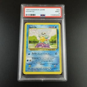 PSA 9 Squirtle 63/102 Pokemon Base Set 1999 Tarjeta No Holográfica - Imagen 1 de 4