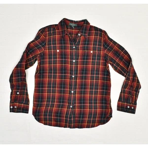 LRL Lauren Ralph Lauren Damen Bluse mit Knopfleiste kariert Baumwolle mehrfarbig Größe PM - Bild 1 von 8