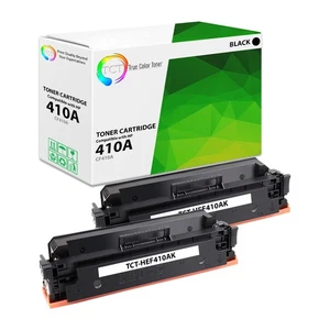 TCT 2PK Black CF410A 410A Toner Cartridge For HP Color LJ Enterprise M452 MFP - Picture 1 of 6
