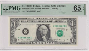 Fr 1906-G 1969C $1 FRN G05486228C  PMG 65EPQ CU NEW YORK 1969-C - Picture 1 of 2