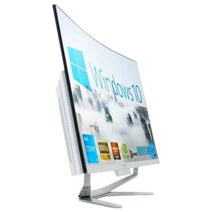 All in One I3 27" Curved Win 10 RAM 16GB SSD 240GB GPU GT710 2GB PC Gaming - Picture 1 of 8
