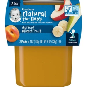 Baby Food, 2nd Foods®, Apricot Mixed Fruit, 2 Packs, 4 oz (113 g) Each - Picture 1 of 3