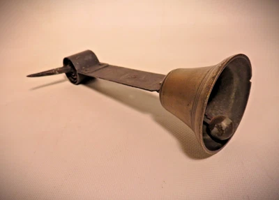 Antique Country Store Hanging Brass and Iron Spring Door Bell - Image 1 of 4
