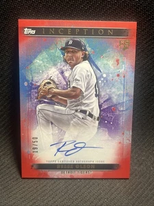 2024 Topps Inception REESE OLSON Rookie and Emerging Star Auto Red 19/50 TIGERS - Foto 1 di 4