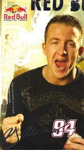2008 AJ ALLMENDINGER "RED BULL" #84 NASCAR SPRINT CUP SERIES POSTCARD Cover