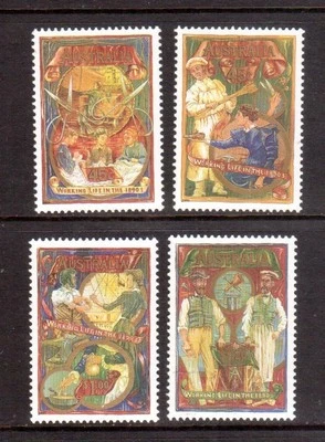 AUSTRALIA 1993 Vida Laboral en Años 1890 Set MUH Foto 1 de 2