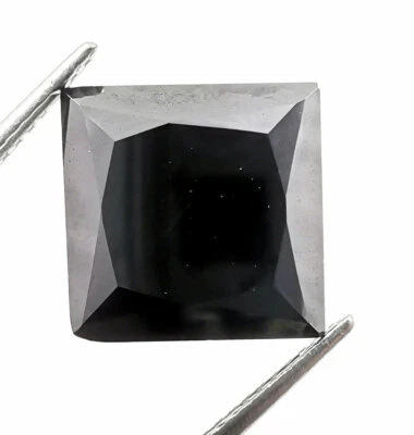 Certified 5.30 Ct Black Moissanite Diamond Princess Cut Loose Gemstones. - Image 1 of 4