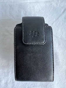 BlackBerry Black Leather Gemini Swivel Holster Clip Case - Picture 1 of 6