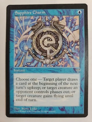 MTG Magic The Gathering Card Sapphire Charm Instant Blue MIRAGE 1996 - Image 1 of 2